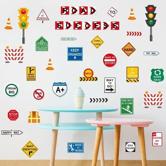 Road to Success Wall Decal Quote Traffic Sign Vinyl Wall Stickers - Picture 4 of 6